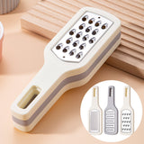 Grater - 3-piece set - Hand grater - Cheese grater - Ginger grater - Garlic grater - Stainless steel - Dishwasher safe - Silver