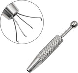 1 piece - Stainless steel anti-slip - Loose diamond gripper - Four-jaw clamp - Side View
