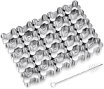 Bone Cookie Cutters - Stainless Steel Baking Cup Set - Kitchen & Baking Tools - With Cleaning Brush - Enjoy cooking with your kids.