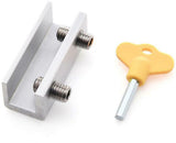 4-pack Door & Window Security - Aluminum and Stainless Steel - Reusable Window Locks - Improved Airflow - With Protective Pads - Suitable for Offices - Side View