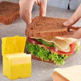 2-Pack Cheese Storage Boxes with Lids - For Sliced & Grated Cheese in the Fridge - Dishwasher Safe - Side View