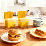 2-Pack Cheese Storage Boxes with Lids - For Sliced & Grated Cheese in the Fridge - Dishwasher Safe - Rear View