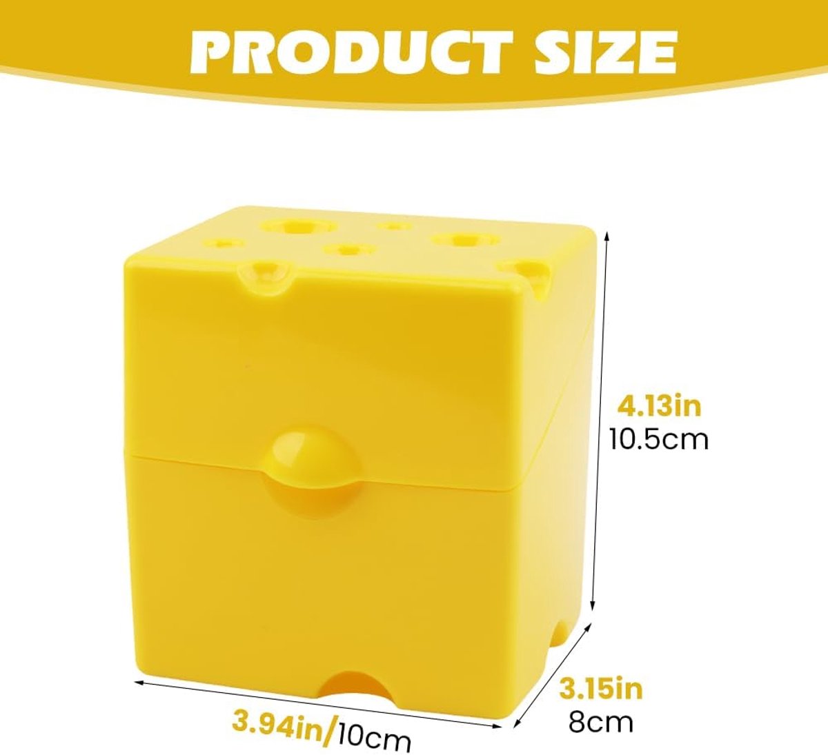 2-Pack Cheese Storage Boxes with Lids - For Sliced & Grated Cheese in the Fridge - Dishwasher Safe