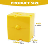 2-Pack Cheese Storage Boxes with Lids - For Sliced & Grated Cheese in the Fridge - Dishwasher Safe