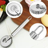Luxury Rotary Cutter for Embossing - Baking Tools - Dough and Pastry Tools Made of Stainless Steel - Equipped with an Ergonomic Handle - Dishwasher Safe - Suitable for Cutting, Sealing and Pressing