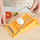 Meat Slicer - Luncheon Meat Slicer - Egg Slicer - Multifunctional Kitchen Aid - Suitable for bananas, avocados, and vegetables; dishwasher safe. - Top-Down View
