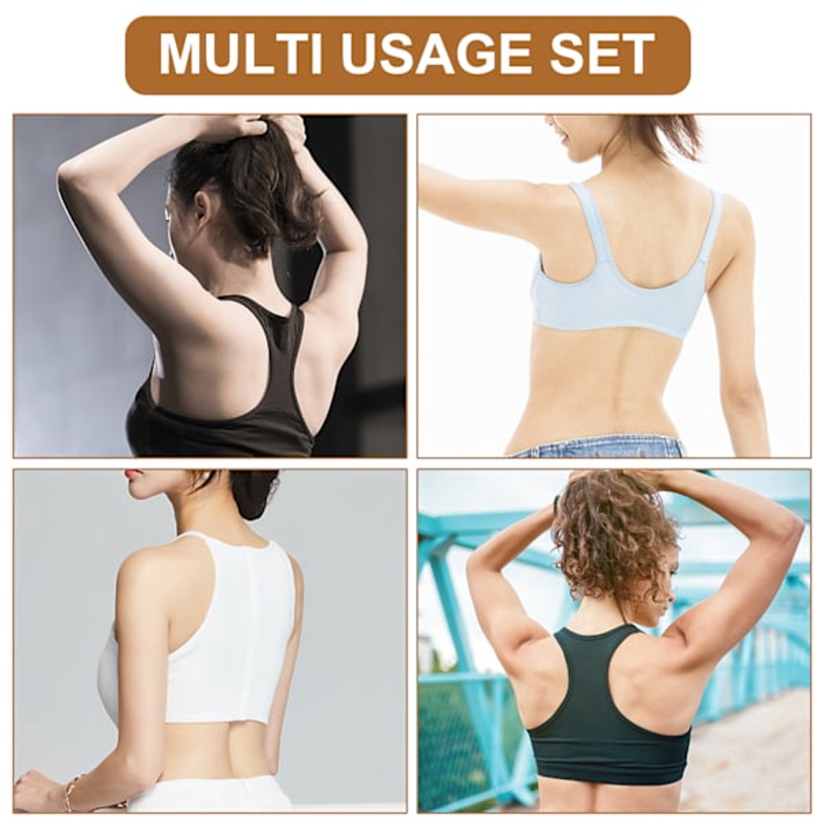 Clothespins - Bra Band Clips - 3 Bra Band Clips and 6 Pairs of Bra Clips - Adjustable Bra Band Clips - Soft and comfortable, stretchy and suitable for all cup sizes