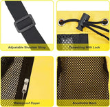 Backpack - Sports Bag - Travel Bag - Training Bag - Swimming Bag - 30*15*45cm - Mesh Material - Drawstring Design - Side Storage Space - Unisex - Suitable for Fitness, Swimming, Travel, Dancing, Camping（Yellow）