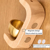 Wind Chime - Magnetic Wind Chime - Wooden Doorbell - Wooden Shop Bell - For Opening Doors (Light Brown) - Front View