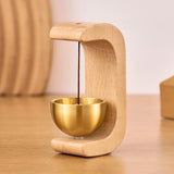 Wind Chime - Magnetic Wind Chime - Wooden Doorbell - Wooden Shop Bell - For Opening Doors (Light Brown) - Side View