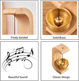 Wind Chime - Magnetic Wind Chime - Wooden Doorbell - Wooden Shop Bell - For Opening Doors (Light Brown) - Top-Down View