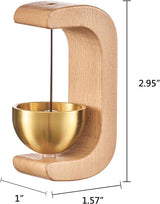 Wind Chime - Magnetic Wind Chime - Wooden Doorbell - Wooden Shop Bell - For Opening Doors (Light Brown)