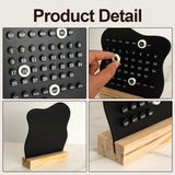 Desktop Perpetual Calendar - 2026 Calendar - Reusable Block Calendar for the Desk - 2026 Monthly Calendar - Modern Ring Date Calendar - Black - Front View