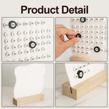 Desktop Perpetual Calendar - 2026 Calendar - Reusable Block Calendar for the Desk - 2026 Monthly Calendar - Modern Ring Date Calendar - White - Close-Up Angle