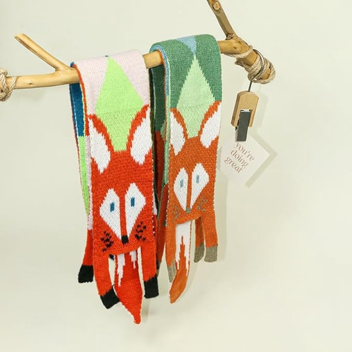 Scarves - Women's Winter Scarves - Warm Scarves - Cute Fox Scarves - 140cm - Stylish Gift - A Gift for Her (A)