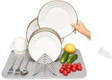Folding Coasters - Kitchen Placemats - Draining Mats - Storage Racks - Suitable for Kitchens (Grey)