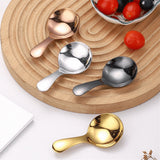 4-pack - small spoons - spoons with short handle - suitable for pots - for salt, sugar, spices, coffee, tea, desserts - Front View