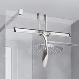 No-Drill Shower Door Hooks - 2-Pack for Rimless Glass Doors - Rubber Scratch Protection - Top-Down View