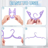 10-Piece Travel Clothes Hanger - Portable Folding Clothes Hanger - Folding Clothes Rack - Side View