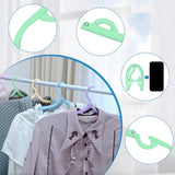 10-Piece Travel Clothes Hanger - Portable Folding Clothes Hanger - Folding Clothes Rack - Top-Down View
