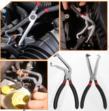 2-Pack Auto Electrical Disconnect Pliers Set - Straight & 60° Angle for All Reach - Non-Slip Handles - Close-Up Angle