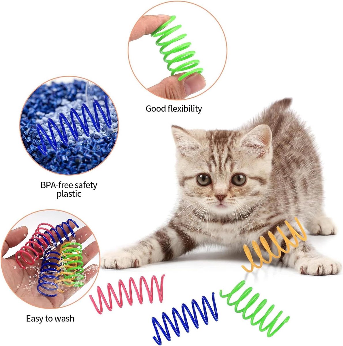 Cat Feather Toys - 24 Feather Toys - Cat Feather Toys - Toy Feathers - Pet Novelty Toys - Colorful Feathers - Feathers for Cats