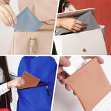 Wallet - Organizer - Men's Wallet - Gift - Men's Gift - Gift for Men - Gift for Boyfriend - Gift for Father - Set of 4 (Blue, Brown, Light Gray, Apricot) - Top-Down View