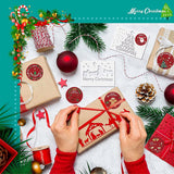 Stickers - Christmas Stickers - Cartoon Stickers - 2 Rolls - Approximately 500 stickers per roll - The best choice for decorating Christmas gifts - Side View
