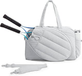 Tennis Bag - Tennis Backpack - 42L with Shoe Compartment - Sports Bag - Waterproof Racket Bag - Protective Racket Compartment - Portable as a Shoulder Bag - Gray