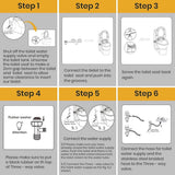 bidet - Toilet bidet | With 2 spray heads - Self-cleaning bidet spray - Adjustable water pressure - Toilet bidet attachment - Comes with a bidet installation video