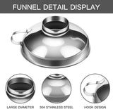 2-Pack - Funnels - Stainless Steel - Kitchen Funnels - Jam Can Funnels