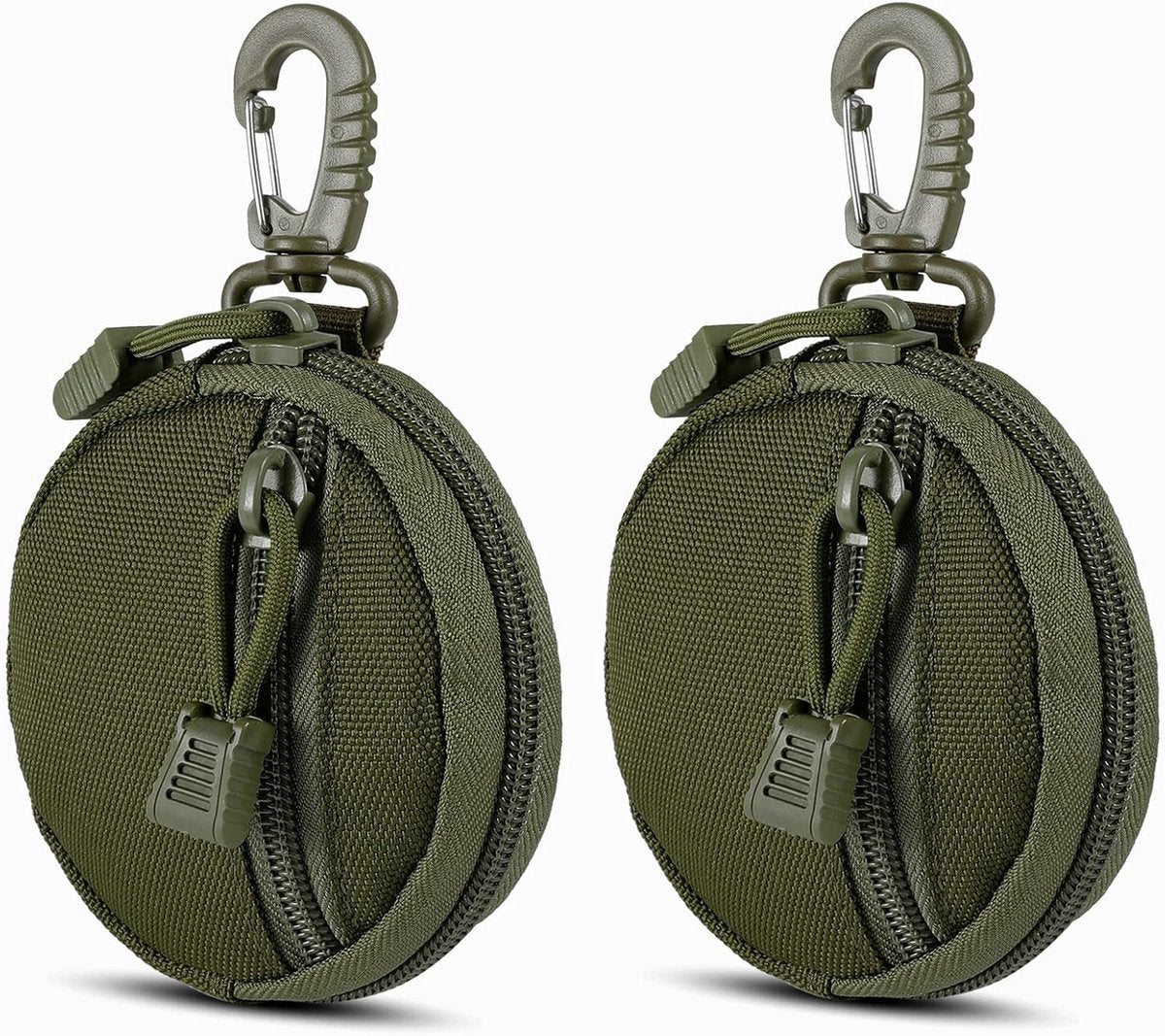 Storage Bag - Accessory Organizer - Compact Wallet for Daily Use - Suitable for Travel, Sports, Running, Camping and Other Indoor and Outdoor Activities - Set of 2 (Green)