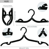 12-pack - Travel Hangers - Portable - Foldable Hangers - Travel Accessories (Black) - 45-Degree Angle