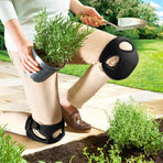 2-Pack - Garden Knee Braces - Soft and Comfortable Protective Knee Braces - Adjustable and Non-Slip - For Gardeners to Use When Cleaning, Scrubbing Floors and Pruning (Black)