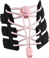 Sneaker Laces 120CM suitable for Sneakers - Elastic laces without a knot - Suitable for students and adults - With strong buckle and quick-release function (Light pink)