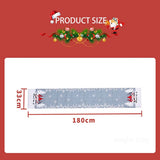 Tablecloth - Two-pack - Christmas tablecloth - Snowflake table runner - textile table runners (Gray + Red) - Front View