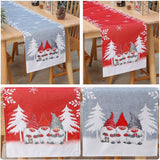 Tablecloth - Two-pack - Christmas tablecloth - Snowflake table runner - textile table runners (Gray + Red) - Rear View