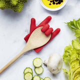 Silicone Pan Lid Support - Prevents Boiling Over & Allows Steam to Escape - Kitchen Aid - Front View