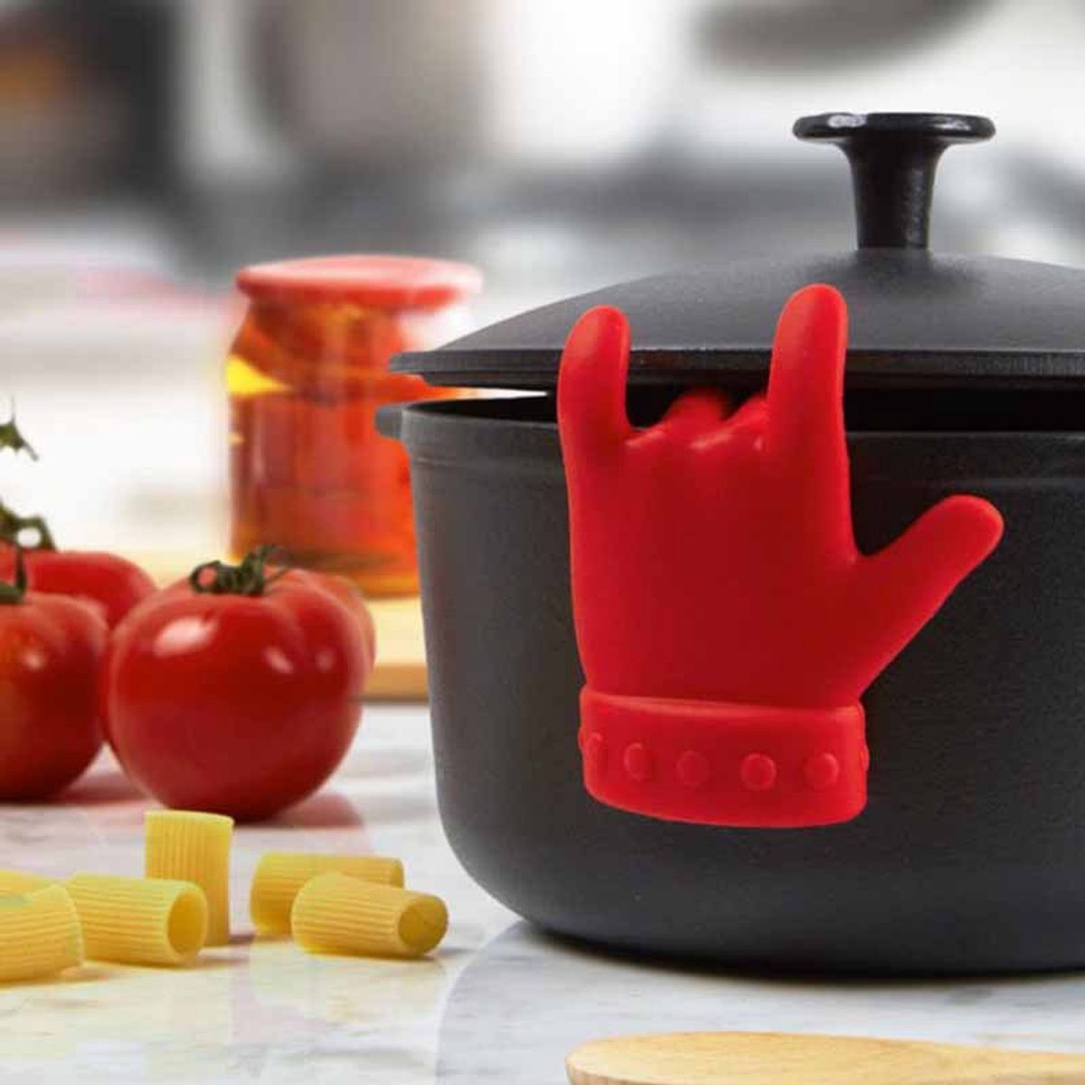 Silicone Pan Lid Support - Prevents Boiling Over & Allows Steam to Escape - Kitchen Aid
