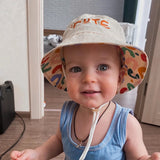 Baby Hat - Reversible Summer Hat - Summer Hat with Embroidered Letters - Size 52