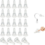 50 Silicone Earring Backs - Full Coverage, Clear Earring Backs - Dustproof - Hypoallergenic Soft Ear Cushions - For Stabilizing Earring Hooks (10x6mm)