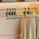 Clothes Rack - 5 pieces - Foldable clothes rack - Travel clothes rack - Shoe rack - Travel accessories - Suitable for camping, traveling and business trips (Vegetable)