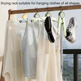 Clothes Rack - 5 pieces - Foldable clothes rack - Travel clothes rack - Shoe rack - Travel accessories - Suitable for camping, traveling and business trips (Vegetable) - Side View