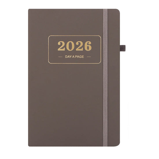 2026 Daily Planner  2026 Adult Agenda  1 Day on 1 Page  365 Day Planner & Notebook  14.0*20.8cm  Gray