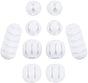 10-Piece Desk Cable Management Set - Multifunctional Cable Clamps - Desk Cable Organizer for TV, PC, Laptop, Home Office - (White)