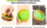 3-in-1 Hamburger and Hamburger Press - Hamburger Mold - Non-stick, durable patty maker for stuffed burgers and sliders - Easy to clean - Orange - Side View