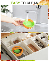 3-in-1 Hamburger and Hamburger Press - Hamburger Mold - Non-stick, durable patty maker for stuffed burgers and sliders - Easy to clean - Orange - Top-Down View
