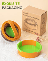 3-in-1 Hamburger and Hamburger Press - Hamburger Mold - Non-stick, durable patty maker for stuffed burgers and sliders - Easy to clean - Orange - Extra Image