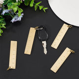 Keychain - Set of 4 - Small metal ruler - Brass gold ruler 6 cm - Decorative key ring - Keychain with bookmark - Accessories - Rear View