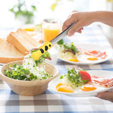 Stainless Steel Kitchen Tongs - Cute Kitchen Tongs for Food - Cute Kitchen Accessories - For Toasting Toast, Bagels, Grilling, etc. - Available in 3 Sizes (Yellow, Pink, White) - Top-Down View